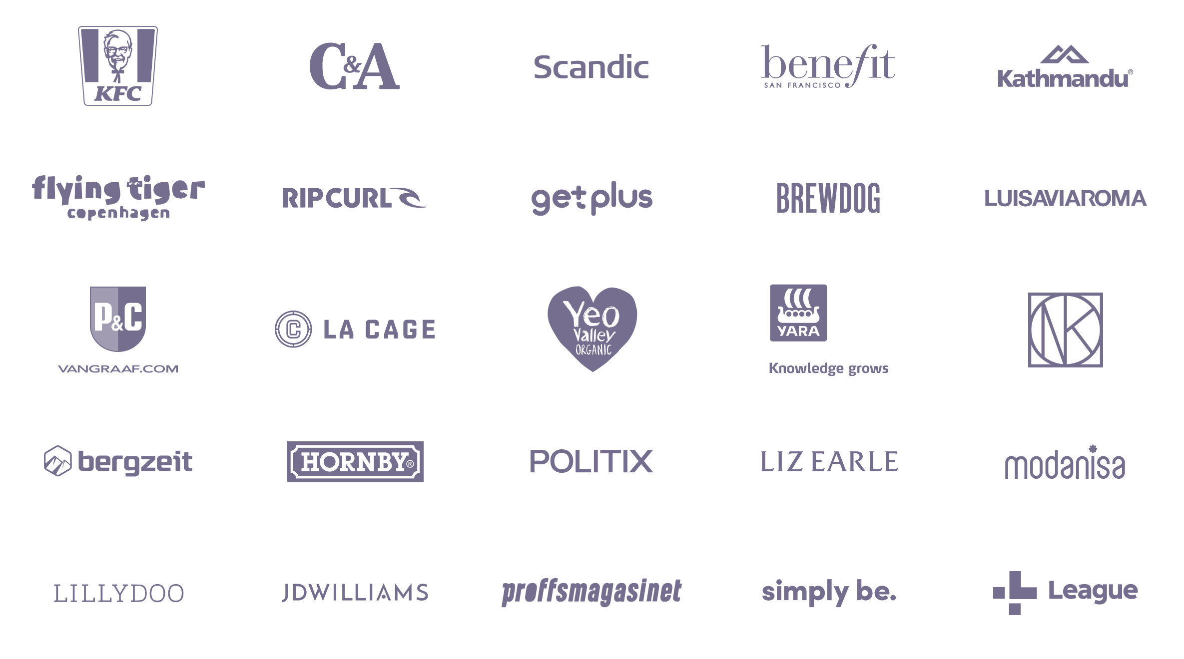 Antavo's client logo line.
